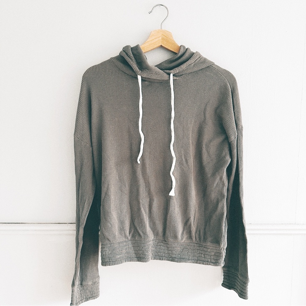 PACT > Waffle Thermal Pullover Hoodie